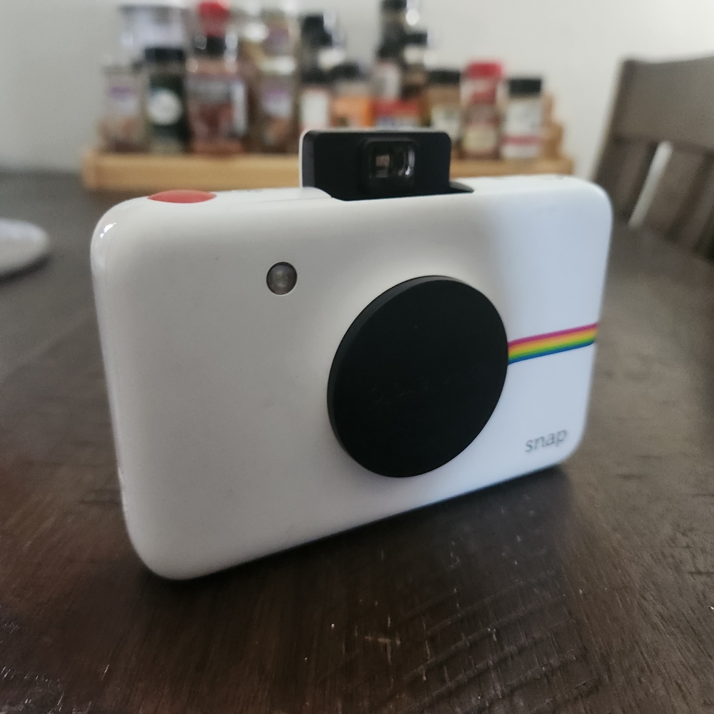 White Instant Camera with USB Cable - Picture 3 of 10